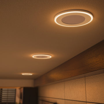Sunco's  6" Flat Retrofit Nightlight easily fits into 5" or 6" housing. Its compact design allows for versatile installation in various spaces.